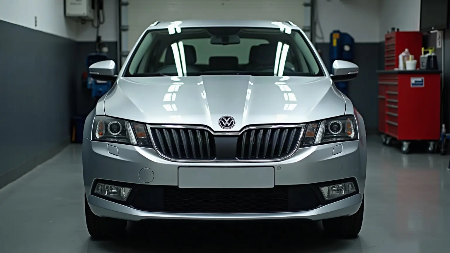 After repair: Front bumper and bonnet respray